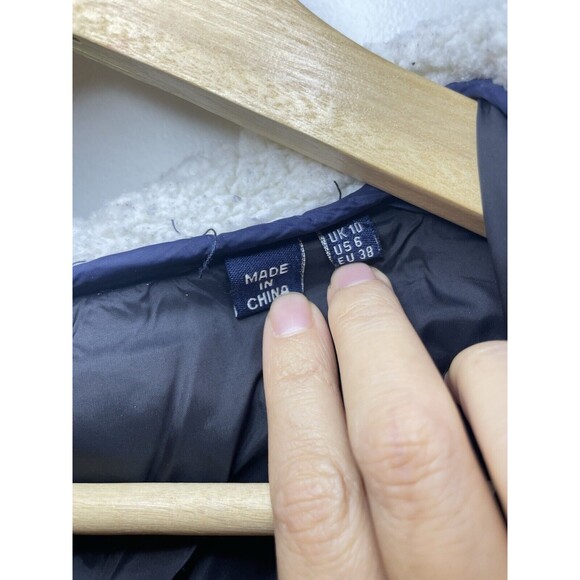 Superdry Navy Blue Women’s Full Length Padded Jacket Hooded Size US 6 - Picture 9 of 12